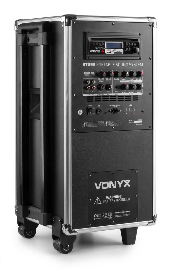 ST095 VONYX 250 W SONO PORTABLE 8' CD/UHF/MP3 AVEC BT
